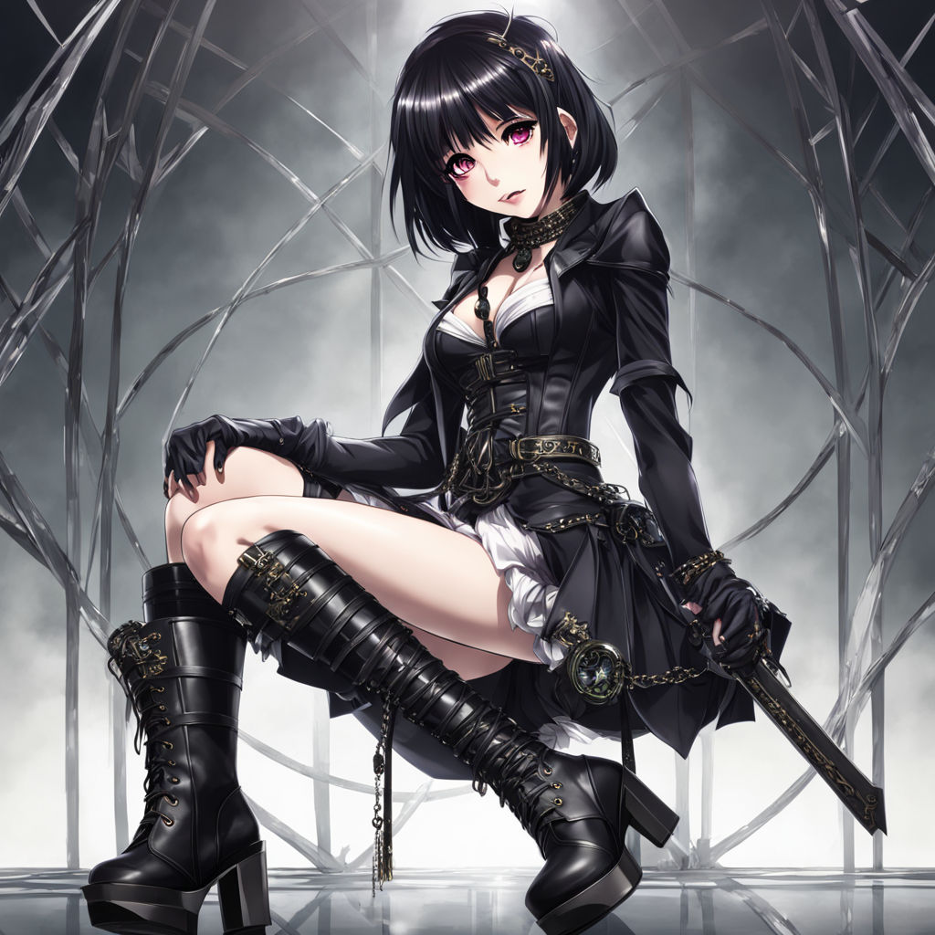 pixiv anime goth girl