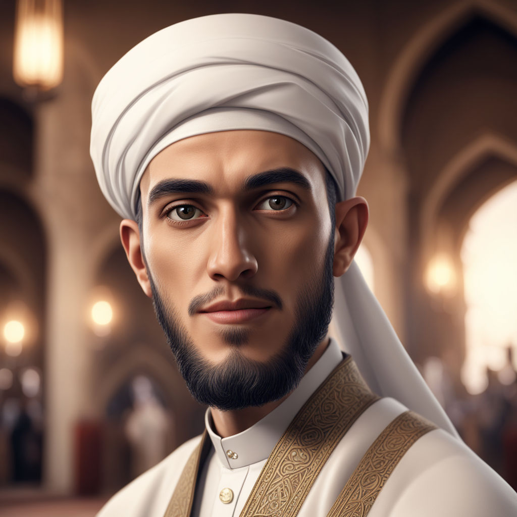 Portrait-style digital render of Imam Al-Ghazali by لؤي بصمه جي بصمه جي