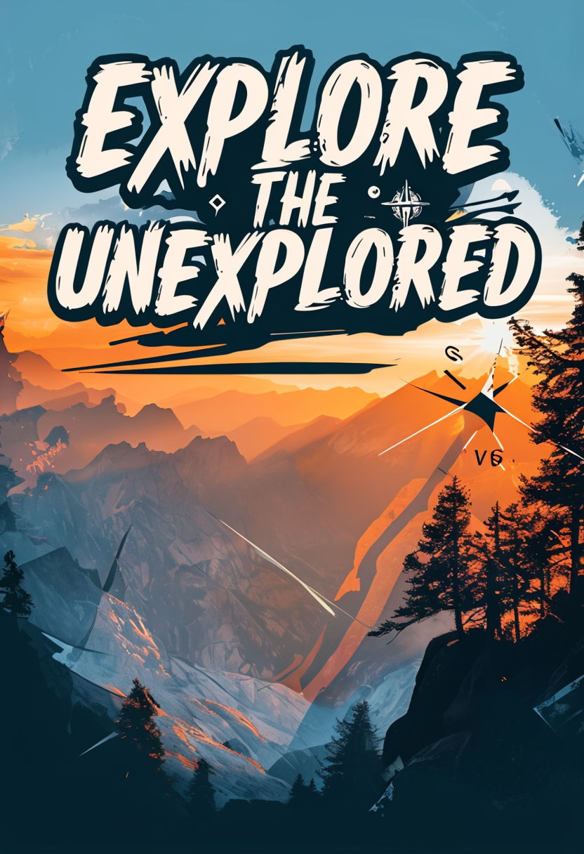 Explore the Unexplored Adventure Mountain Landscape Poster