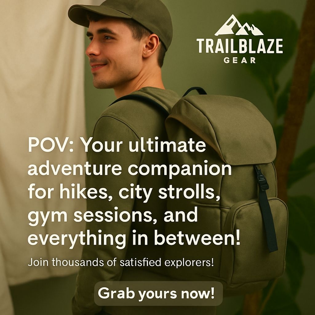Stylish TrailBlaze Gear Backpack Adventure Ads