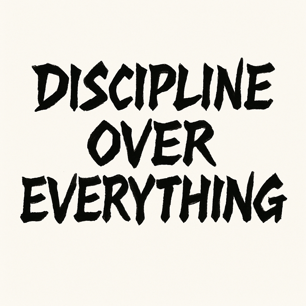 Motivational Discipline Over Everything Typography Mug