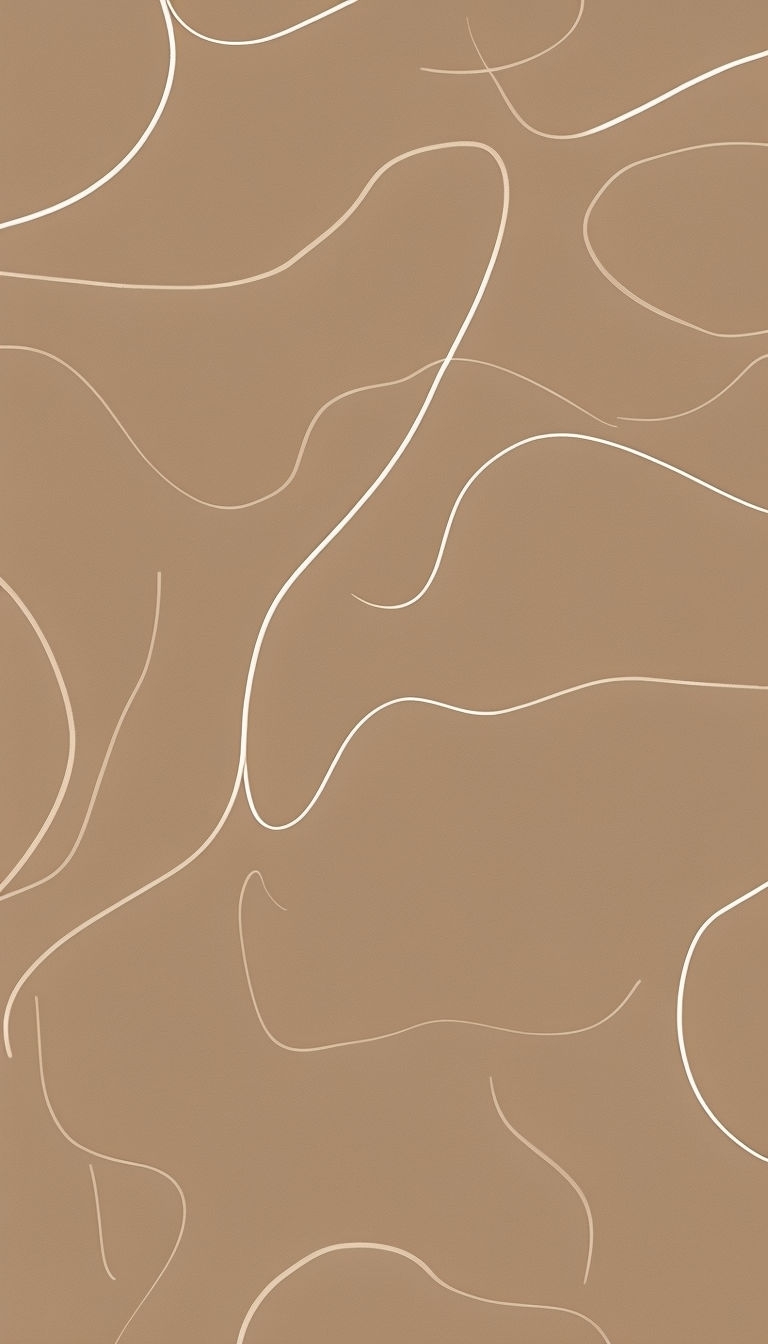 Beige Wavy Lines Minimalist Abstract Art Phone Case Cover