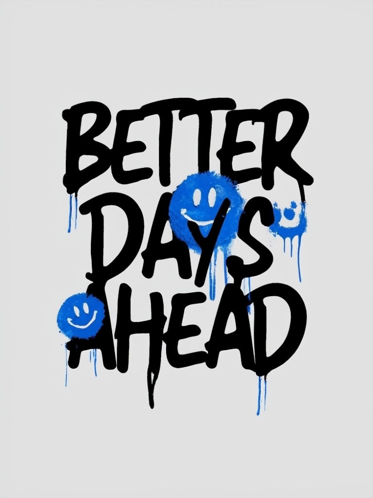 Better Days Ahead Graffiti Art Motivational T-Shirt