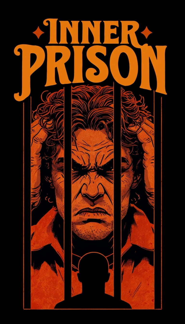 Dramatic INNER PRISON Artwork with Intense Portrait Poster