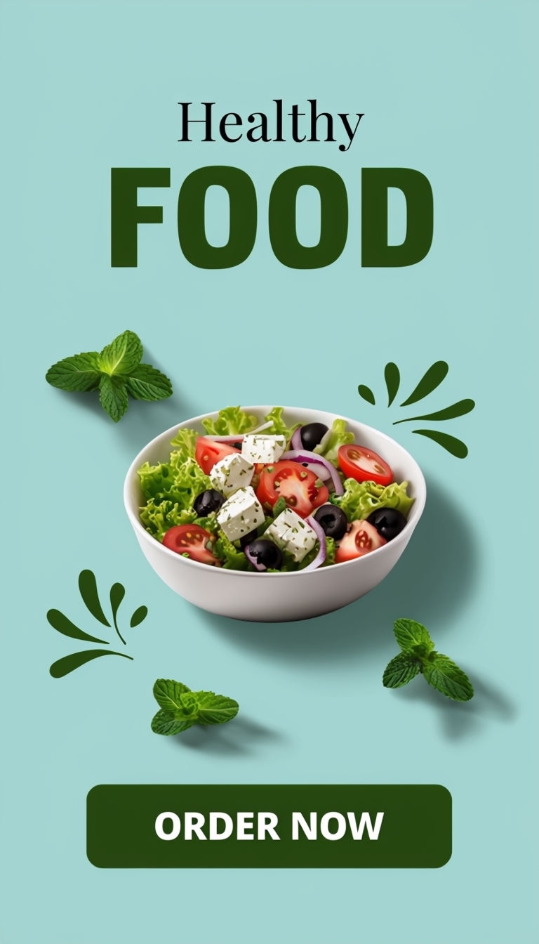 Fresh Vegetable Salad Promotion Banner for Healthy Food Ads