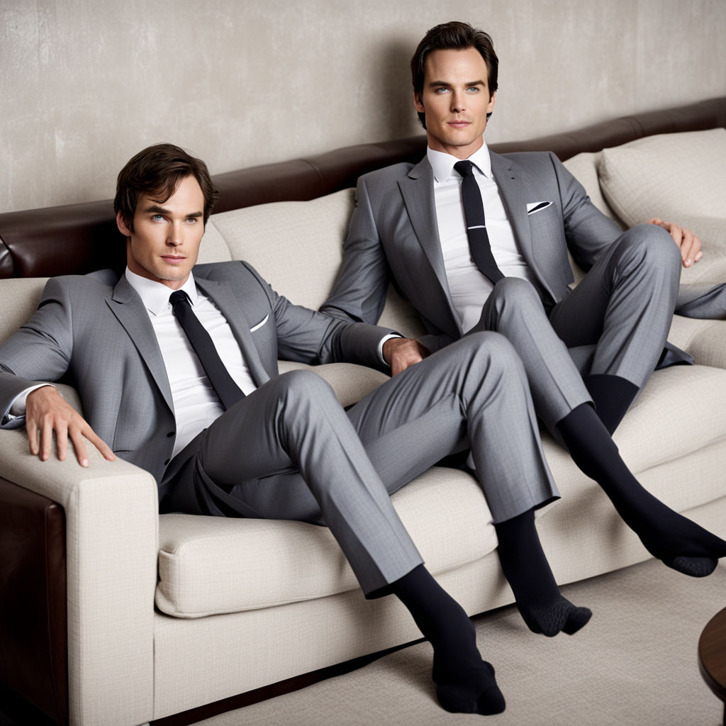 Handsome blond Ian Somerhalder and Matt Bomer 21 y.o. busin... by