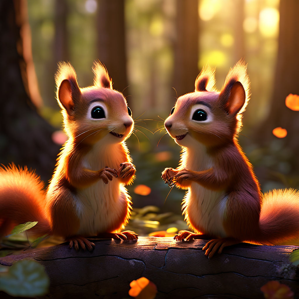 Squirrels exchanging affectionate glances by Nicolò Maggi - Playground