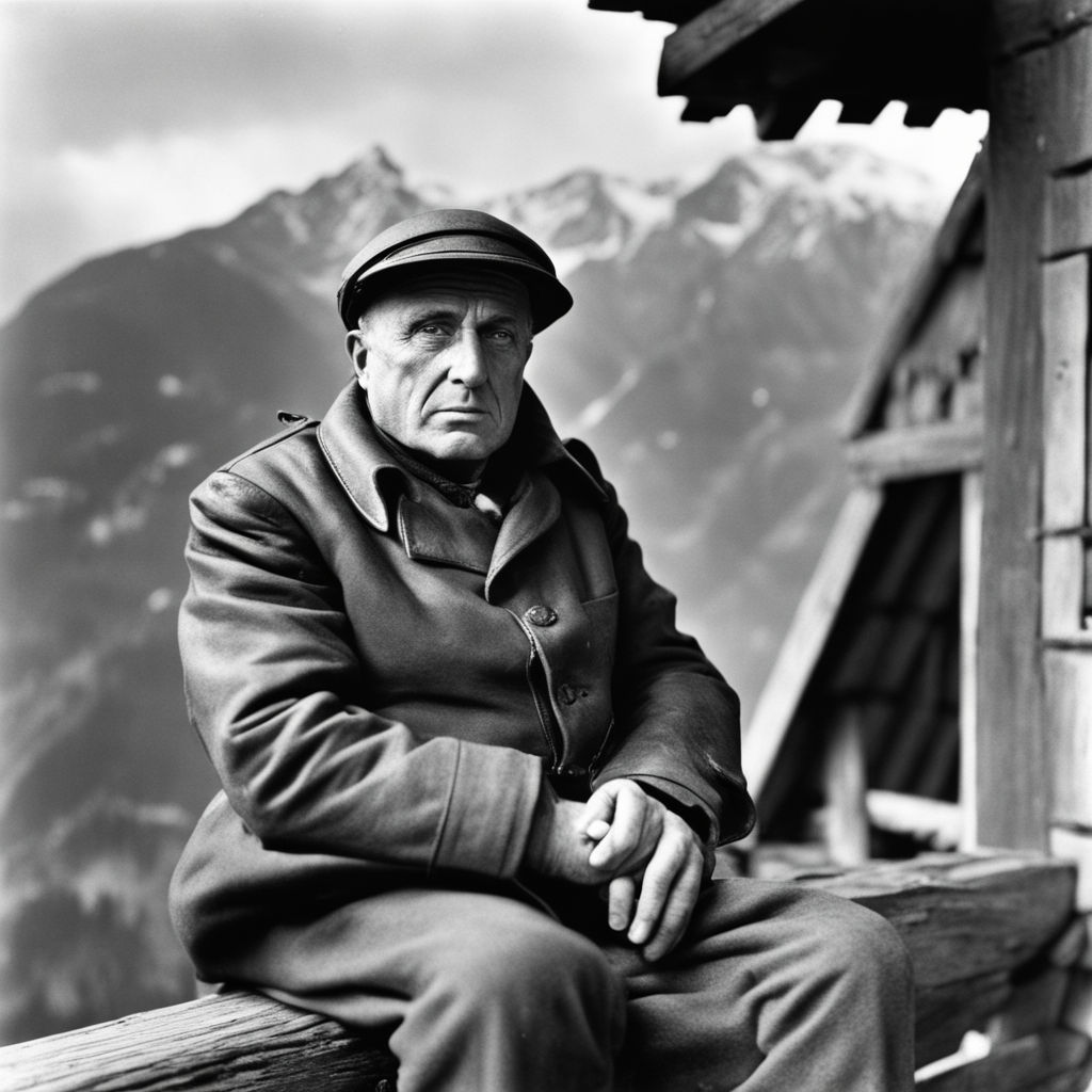 Benito Mussolini aged 72 captured and photographed in Switze... by O ...