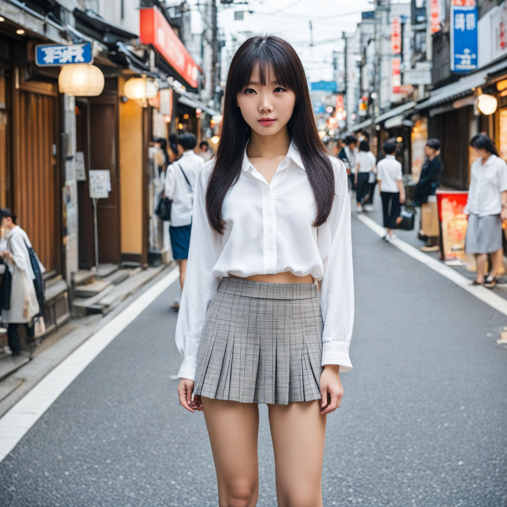 short skirt outfit japan