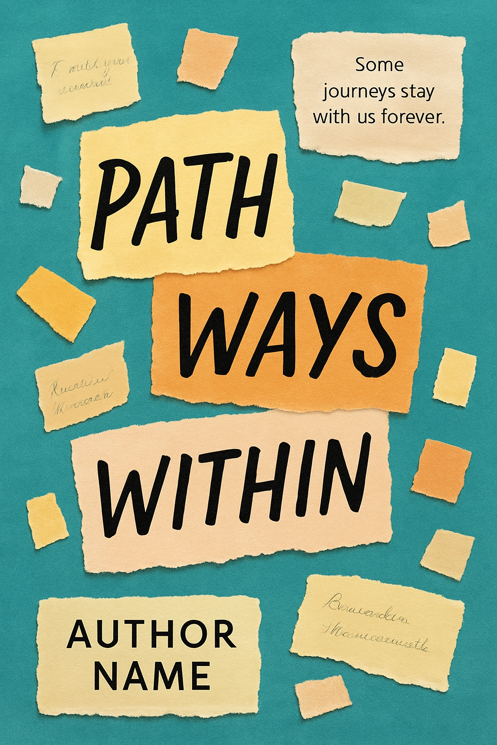 Nostalgic Torn Paper Design for PATH WAYS WITHIN EBook Cover
