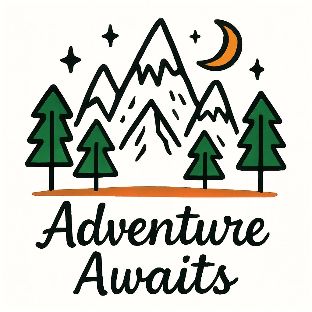 Adventure Awaits Minimalist Nature Illustration Mug
