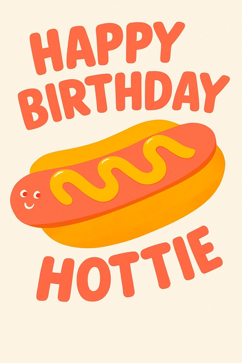 Playful Hot Dog Birthday Card with Whimsical Design Cards & Invites
