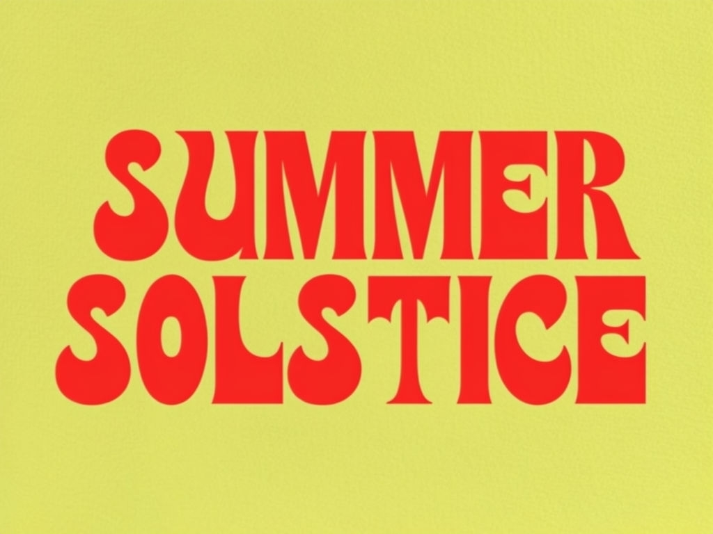 Cheerful Summer Solstice Retro Typography T-Shirt