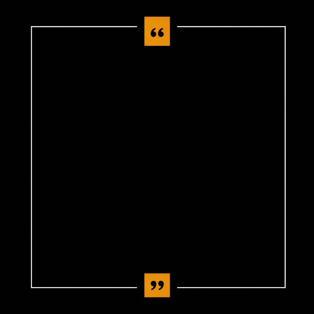 Minimalist Black and Yellow Quotation Marks Design Social Media Post