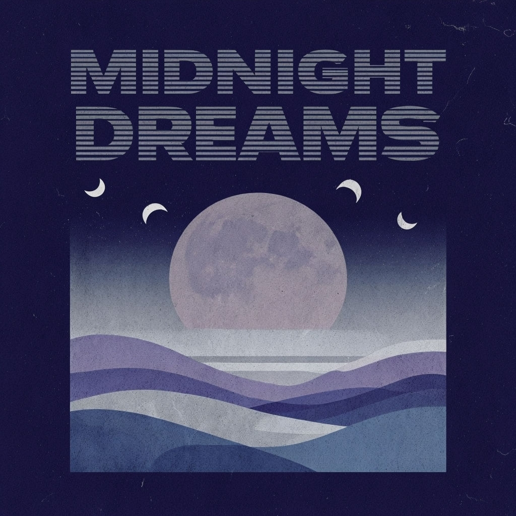 Vintage Midnight Dreams Moonlit Landscape Poster