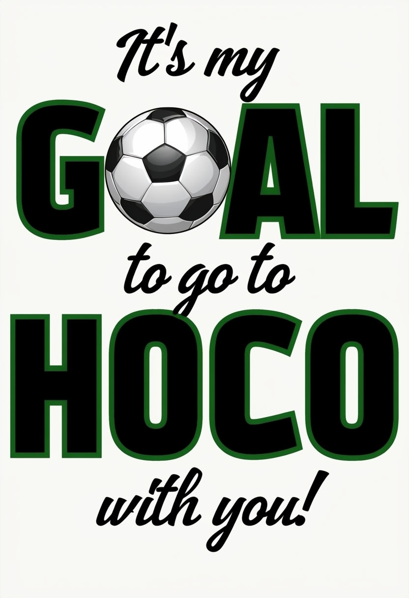 Playful Soccer Goal Motivational Graphic Art Poster