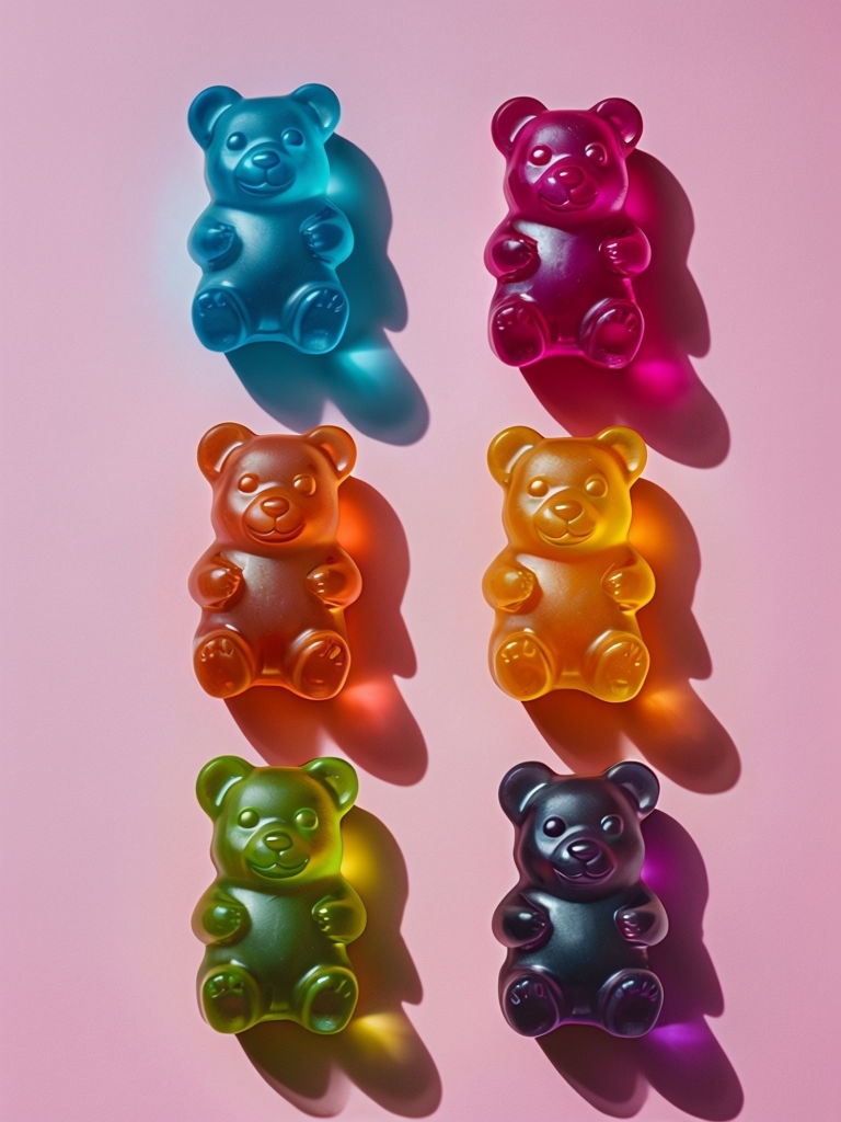 Vibrant Colorful Gum Bears Arrangement Art