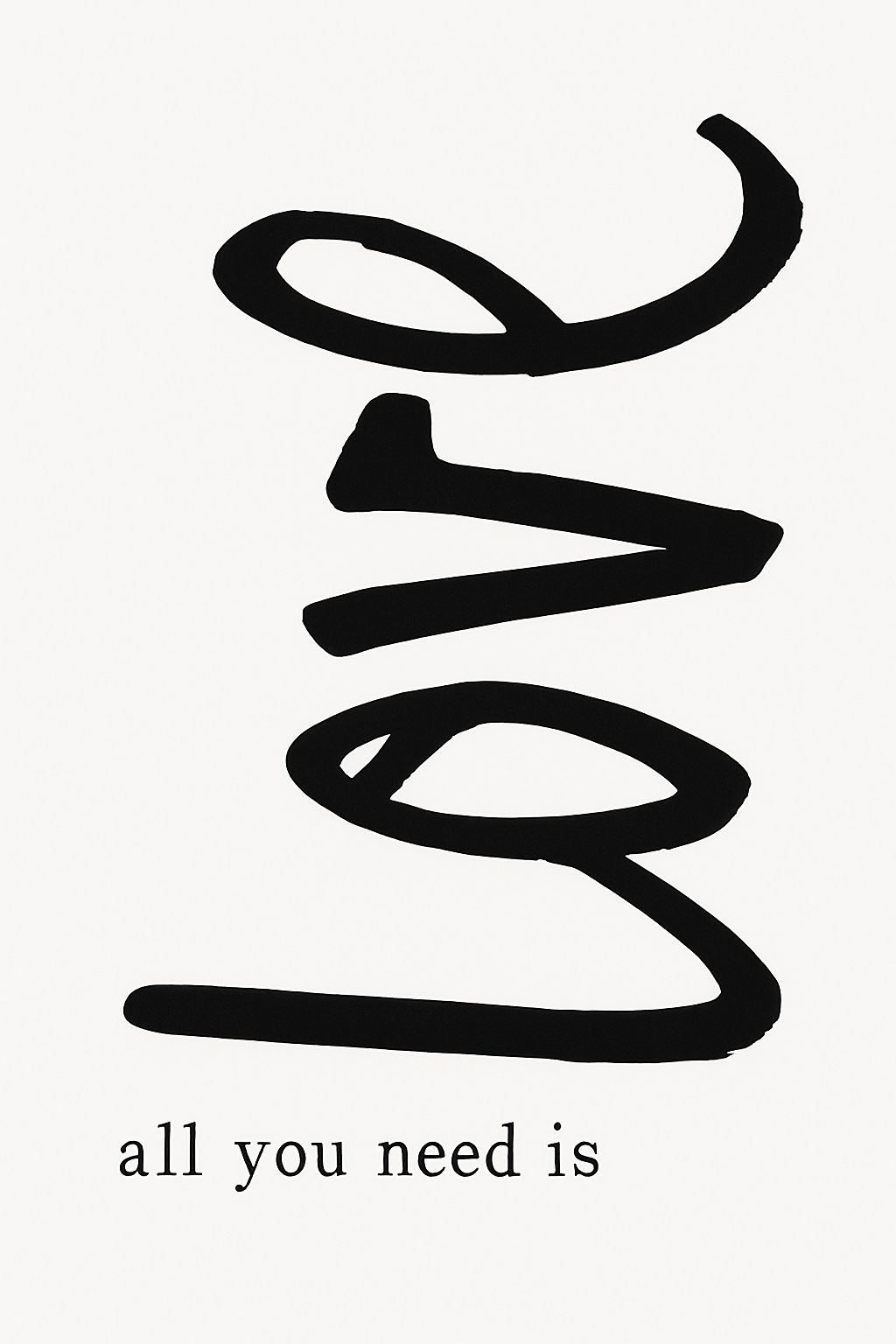 Minimalist Black Brush Stroke with Text T-Shirt