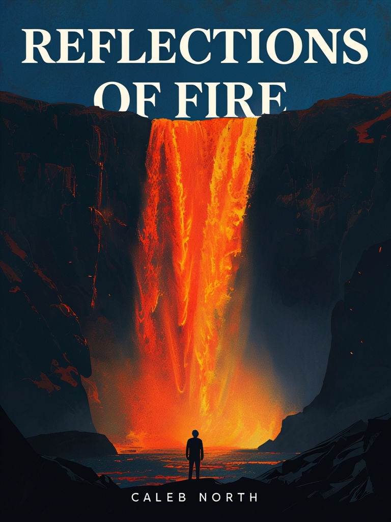 Striking Digital Illustration for Reflections of Fire EBook Cover