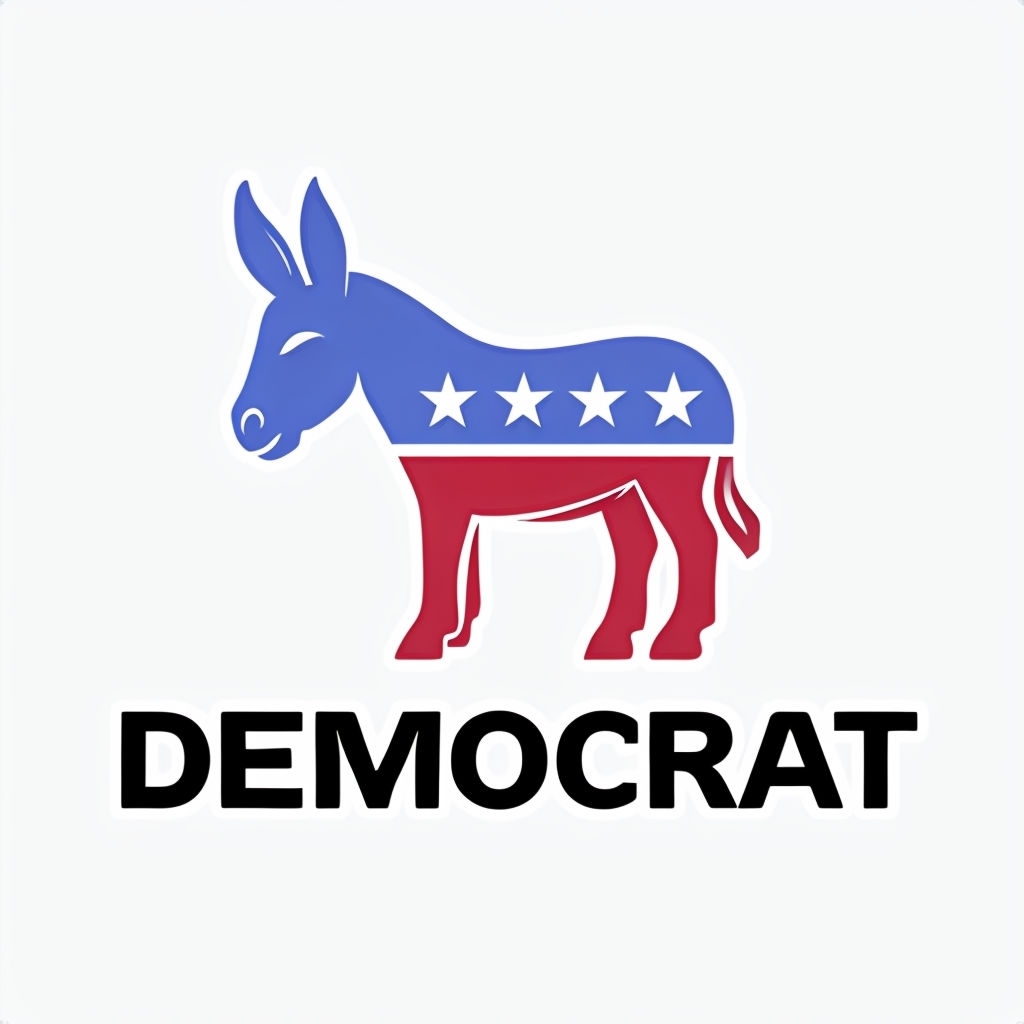 Minimalist Democratic Party Donkey Logo T-shirt