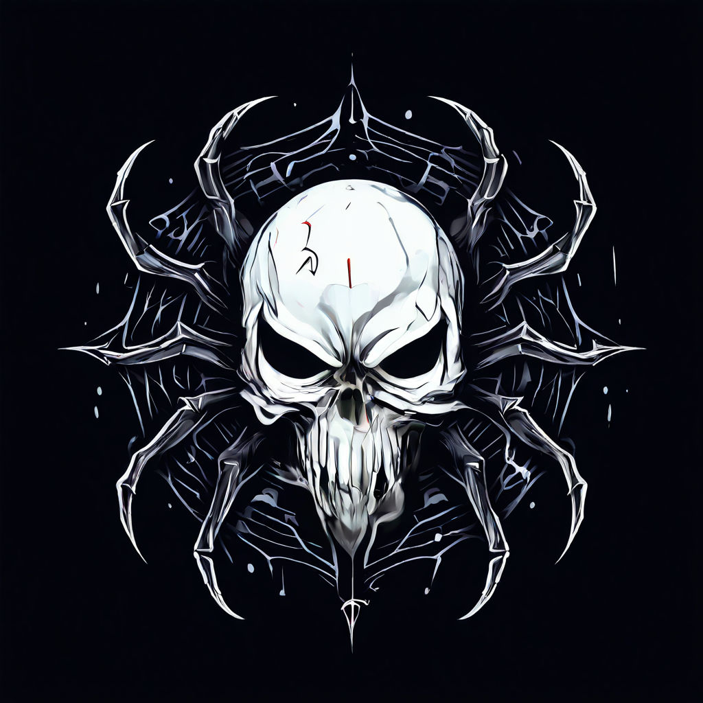 A scary skull spider logo design by SCARE Magazine - Playground