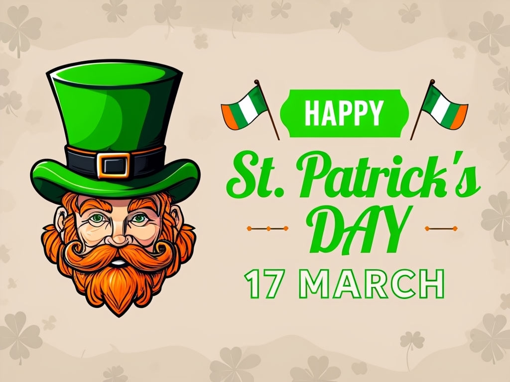 Festive Cartoon St. Patrick's Day Banner for Celebration Social Media Post