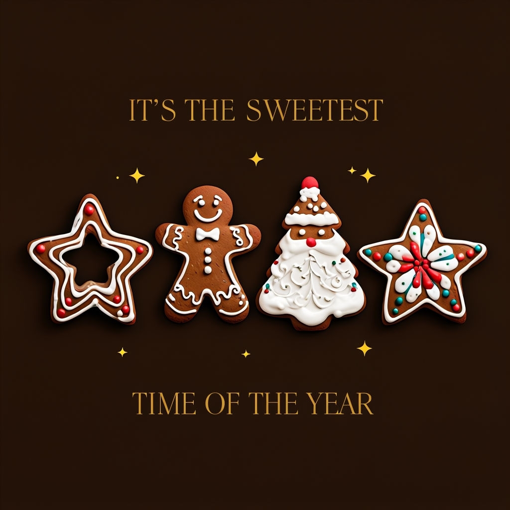 Festive Gingerbread Cookies Holiday Design T-Shirt