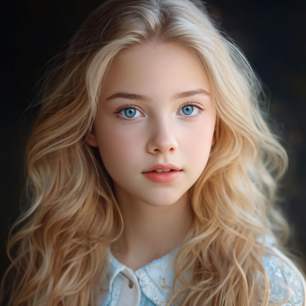 young cute blonde girl