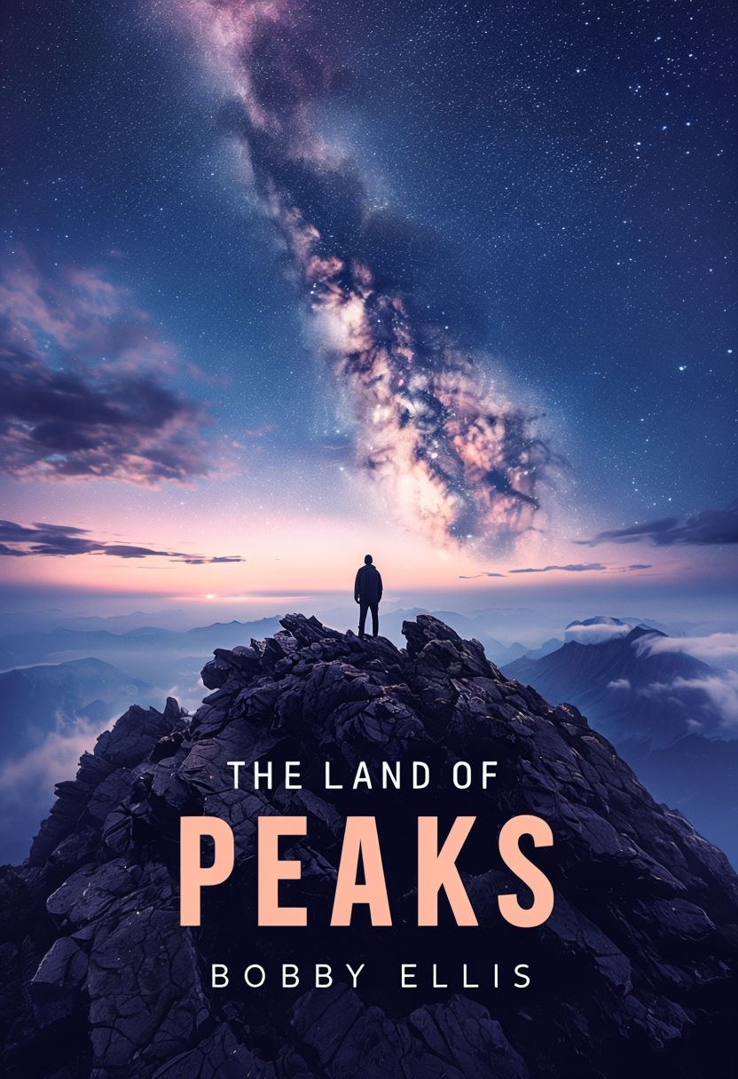 Dramatic Surreal Landscape Book Cover for The Land of Peaks EBook Cover