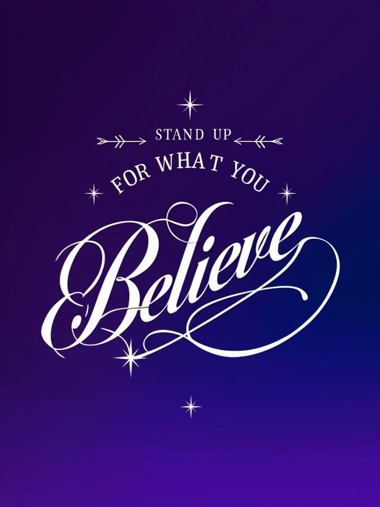 Believe in Yourself Motivational Quote Art Poster