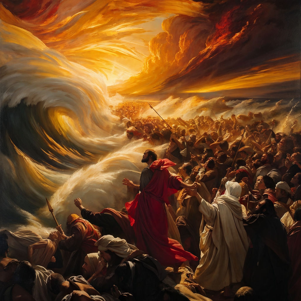 Moses parting the Red Sea by VICTOR BONILLA - Playground