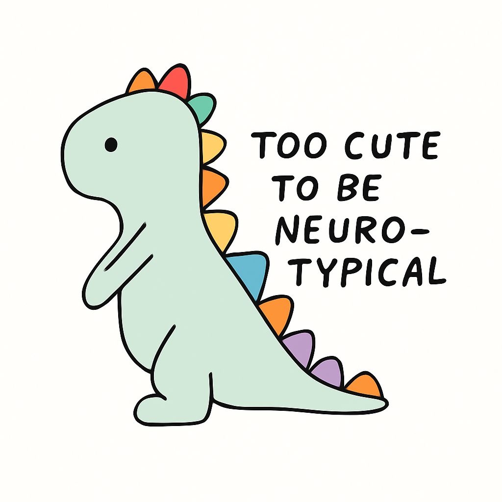 Cute Cartoon Dinosaur with Colorful Spikes Sticker