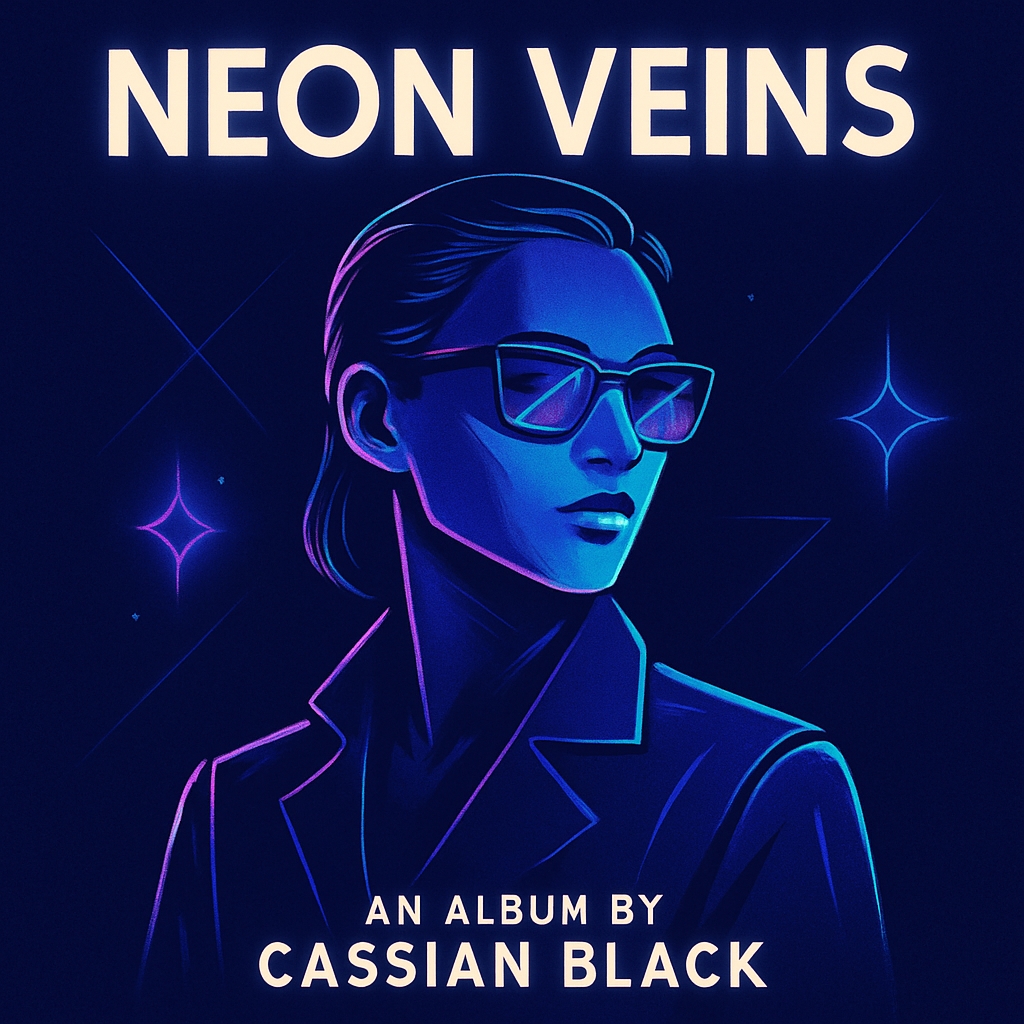 Neon Veins Edgy Portrait with Vibrant Colors Album Cover