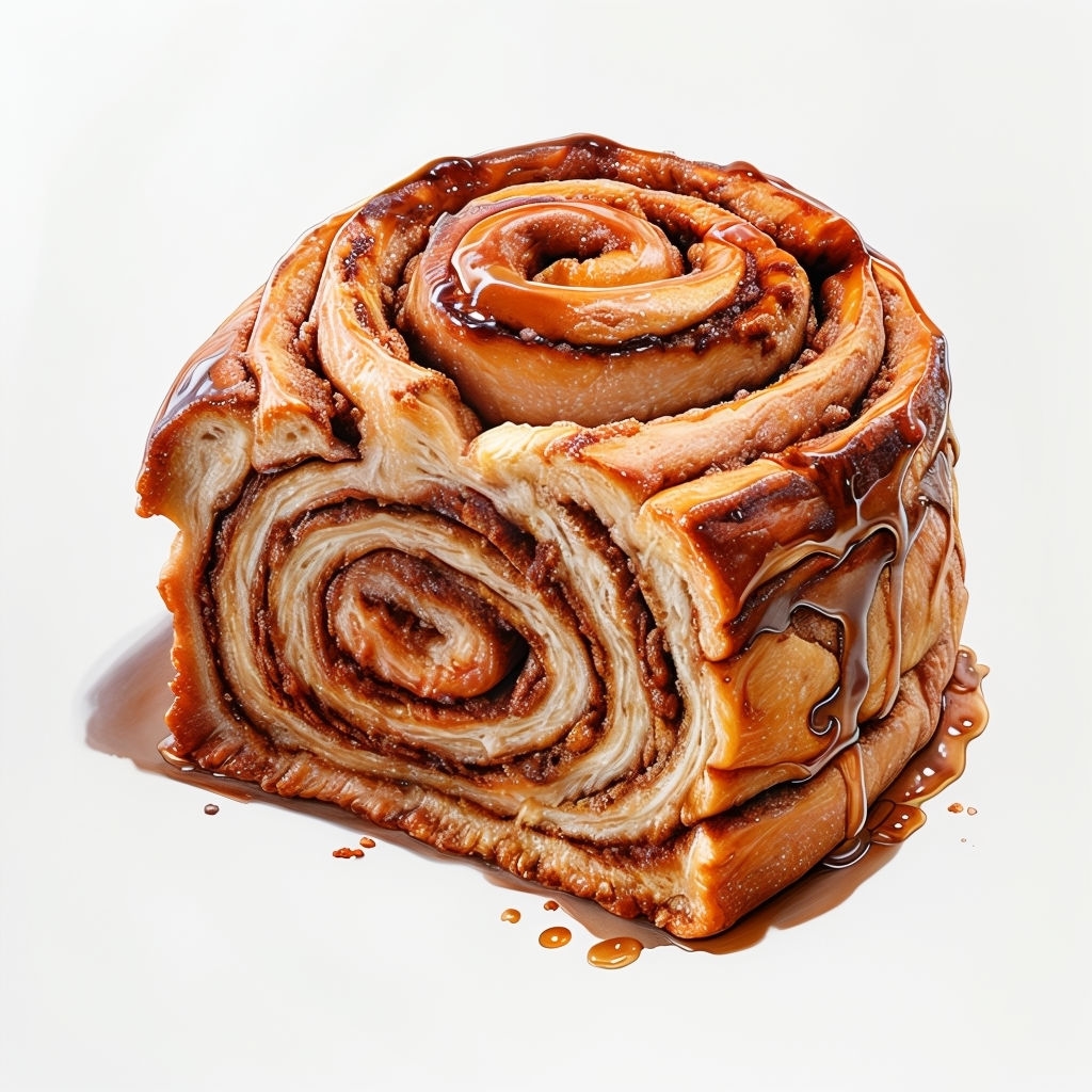 Photorealistic Freshly Baked Cinnamon Roll Illustration Mug