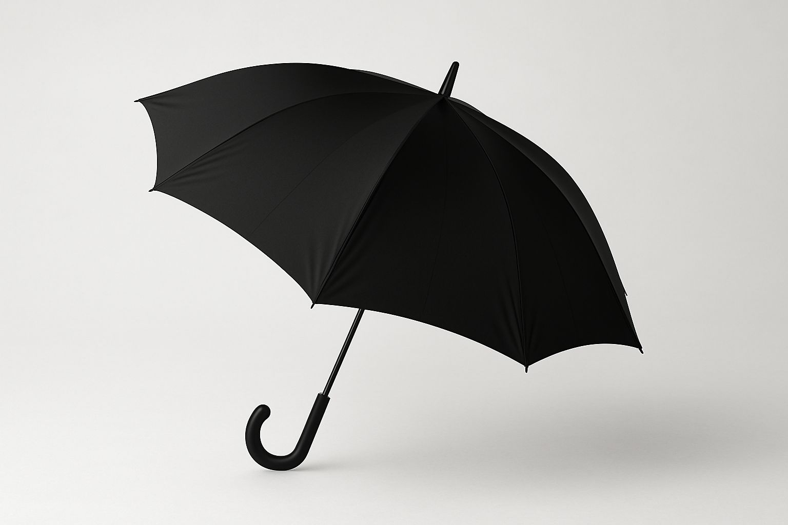 Elegant Black Umbrella Minimalist Product Photography Mockup