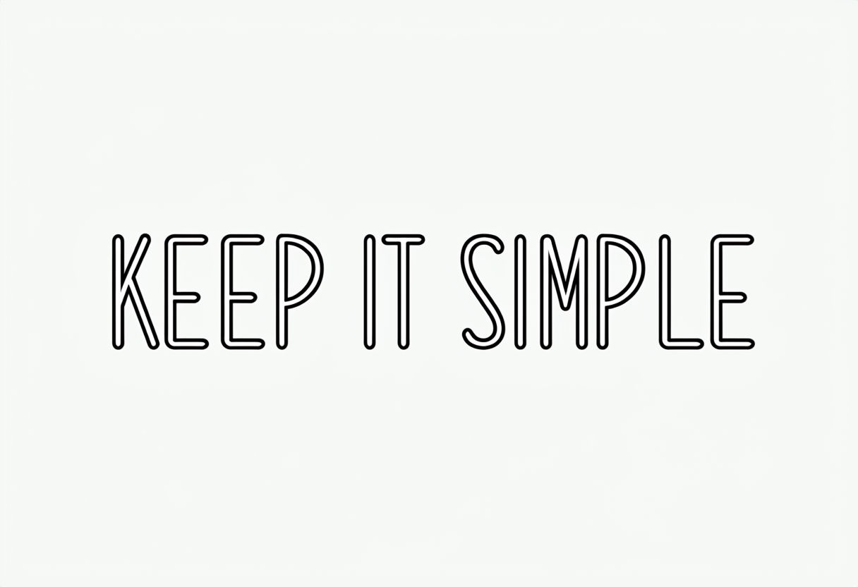 Keep It Simple Modern Typography T-shirt