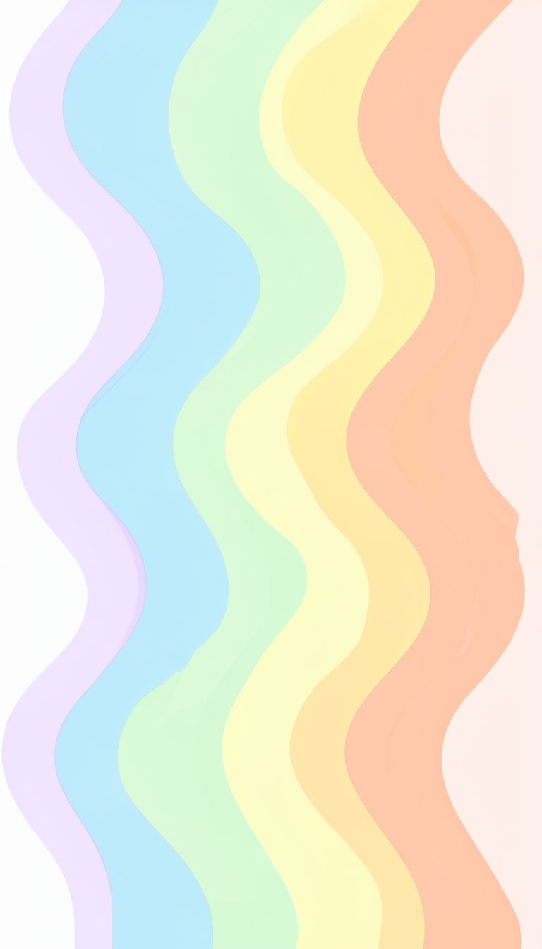 Pastel Wavy Bands Minimalist Design Phone Case Cover