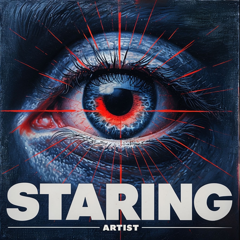 Surrealistic Human Eye with Starburst Effect Art Cover for Spotify Album Cover