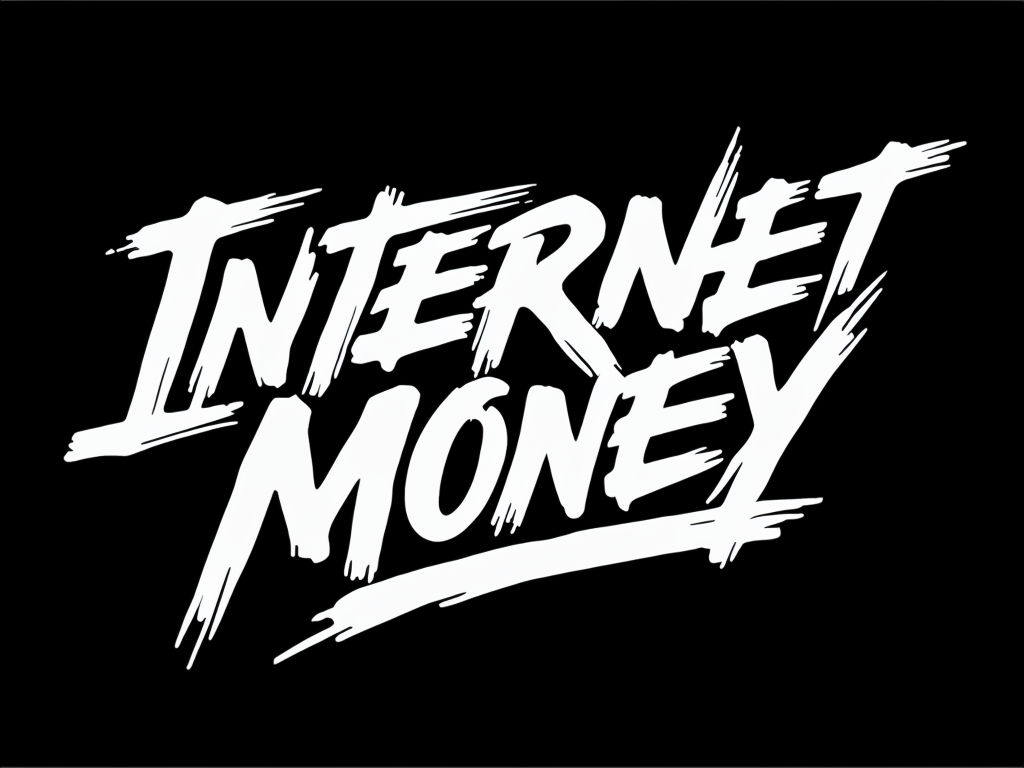 Bold Internet Money Brush-Stroke Logo T-Shirt