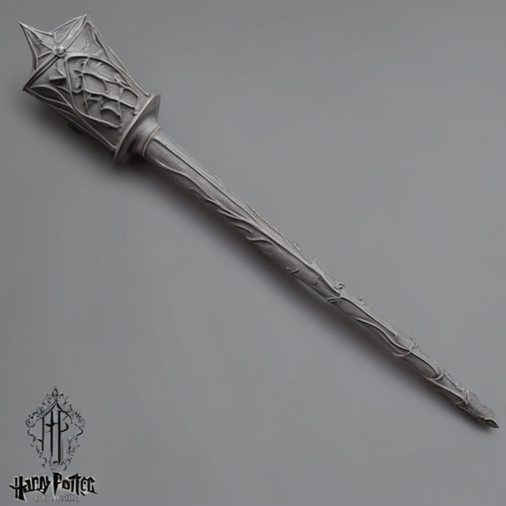 Detailed-rain-demon weapon--inspired-gold-wizard-wand-looks-... by Ram ...