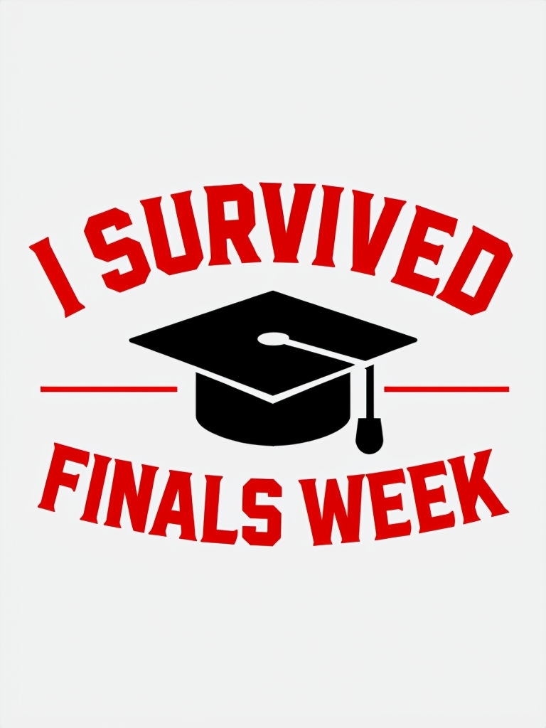 I Survived Finals Week Graduation Cap T-Shirt