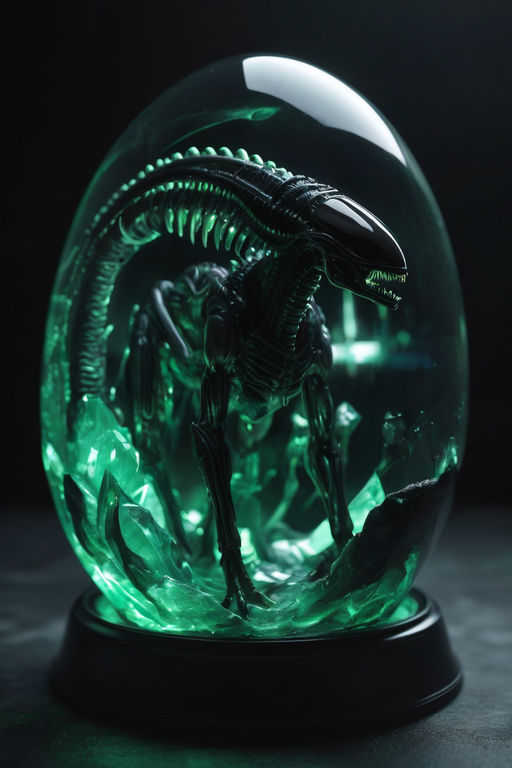 Miniature full figure of perfect dog xenomorph inside of of... by encik ...