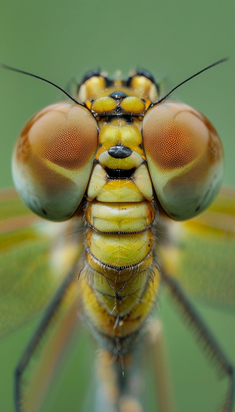 Intricate Dragonfly Close-Up Macro Photograph Mobile Wallpaper