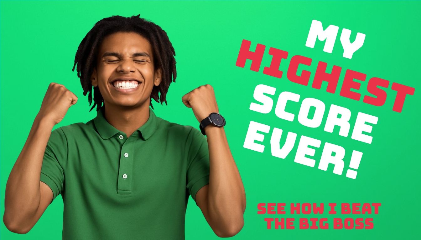 Victorious Young Man with Highest Score Ever YouTube Thumbnail