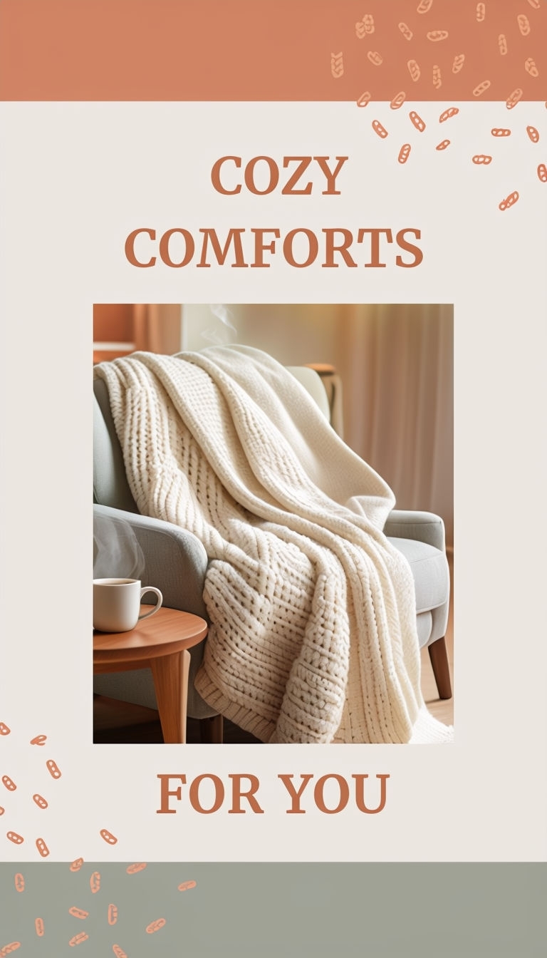 Cozy Comforts for You Warm Living Room Advertisement
