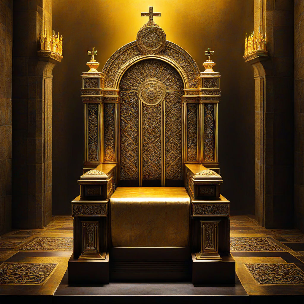 Golden throne of Jesus Christ facing front by Immortals-co Private ...