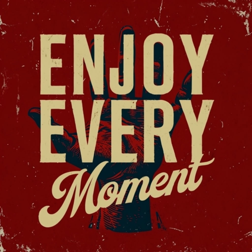 Enjoy Every Moment Vintage Motivational T-Shirt