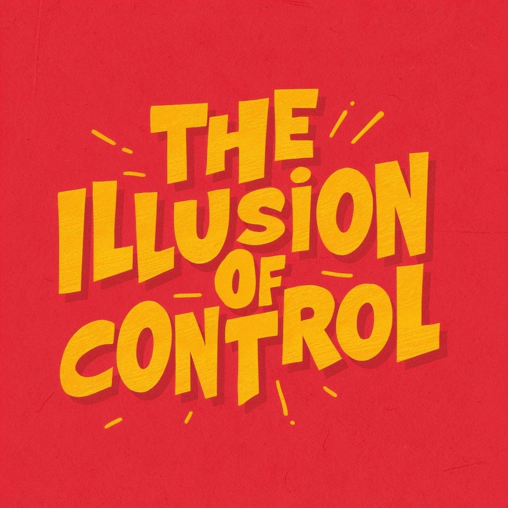 The Illusion of Control Retro Comic Art Poster