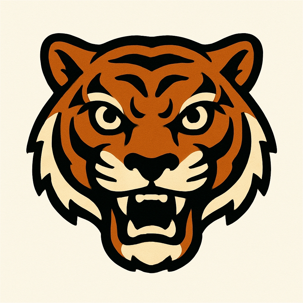 Retro Tiger Head