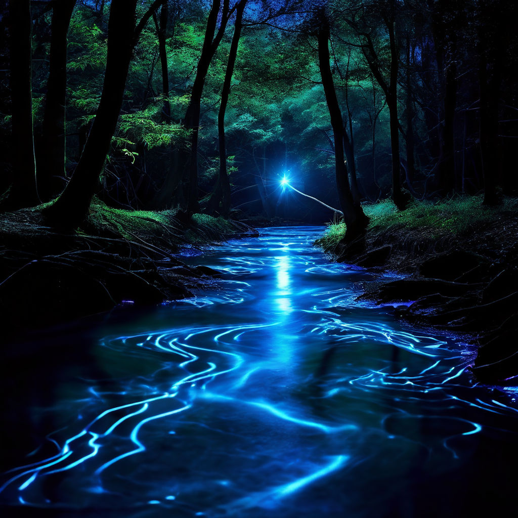 Bioluminescent river by Brad Hearne - Playground